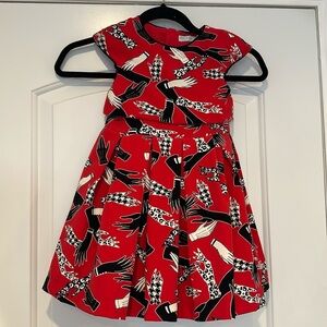 Abel & Lula RARE Red Hand Print Tutu Dress Sz 4